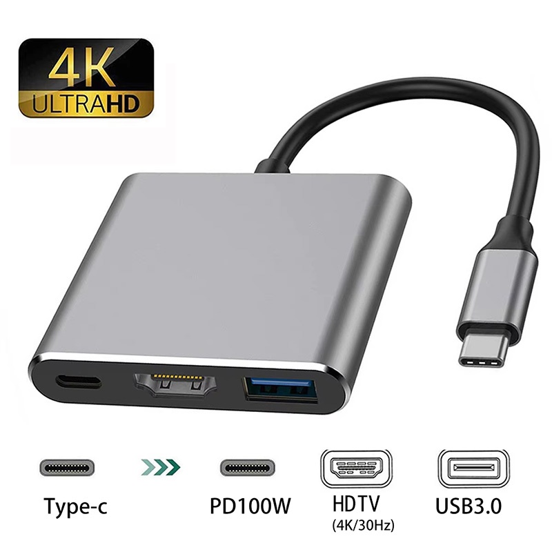 Hdmi Adapter Tablet - USB-C To HDMI-compatible 3 In 1