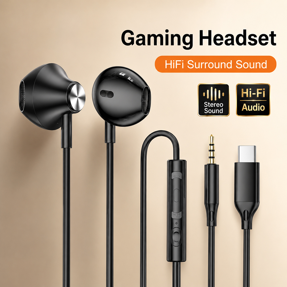 Xiaomi Tablet Accessories - HiFi Surround Headphones Bass Stereo Sound