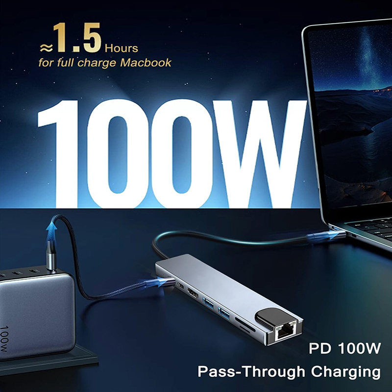 8 In 1 USB Type C Hub for MacB - огляд і ціна Hdmi Adapter Tablet