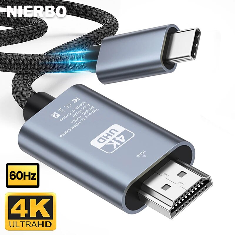 NIERBO USB C to HDMI Cable 6.6 - огляд і ціна Hdmi Adapter Tablet