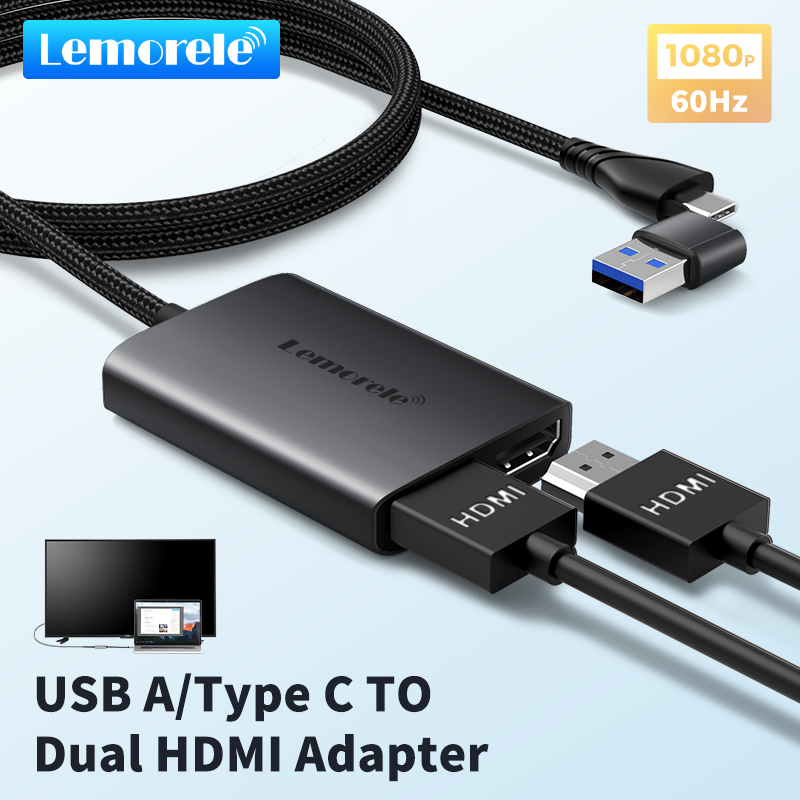 Lemorele Dual HDMI Adapter 4K  - огляд і ціна Hdmi Adapter Tablet