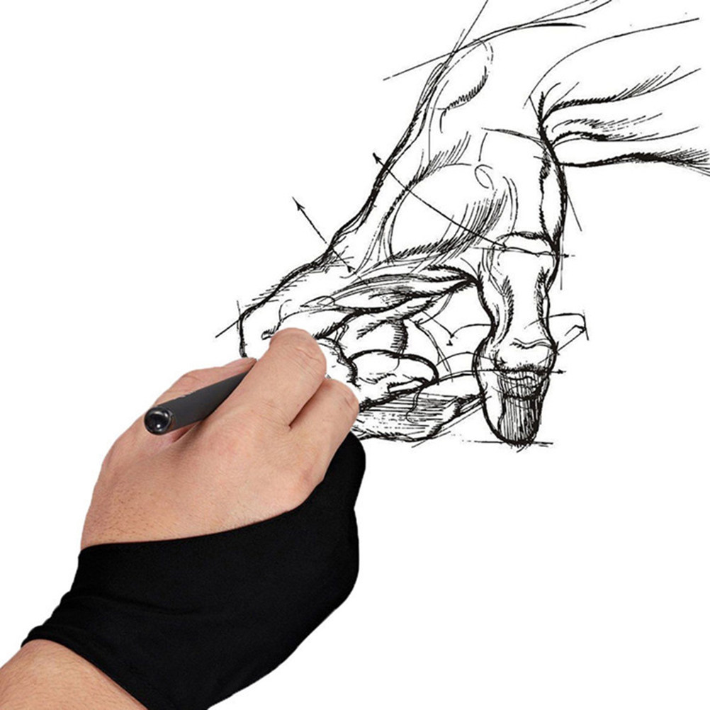 4Pcs Spandex Two Finger Drawin - огляд і ціна Drawing Glove Artist