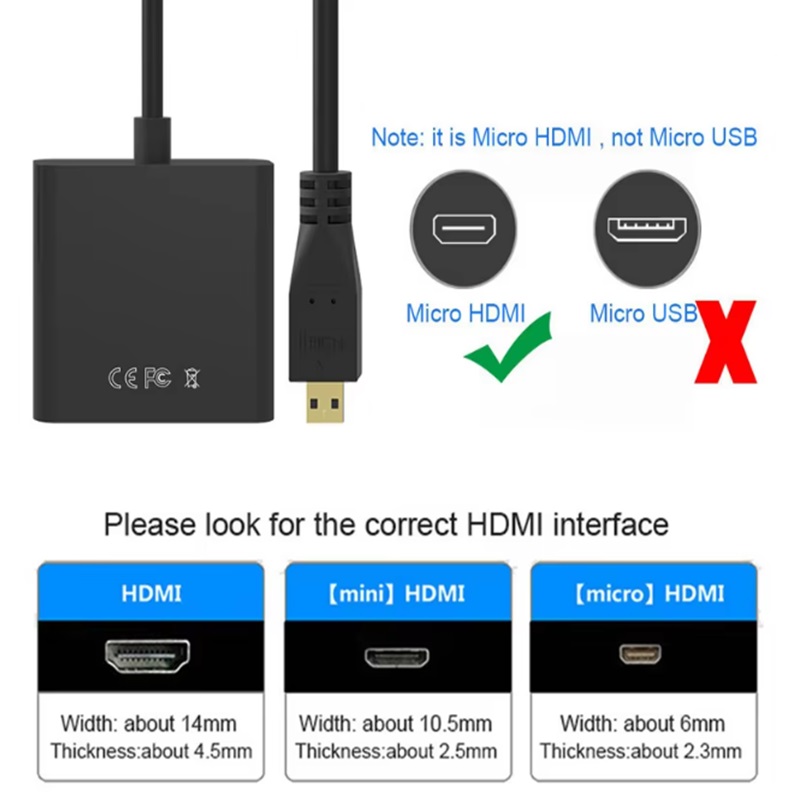Micro HDMI to VGA Connector Mi - огляд і ціна Hdmi Adapter Tablet