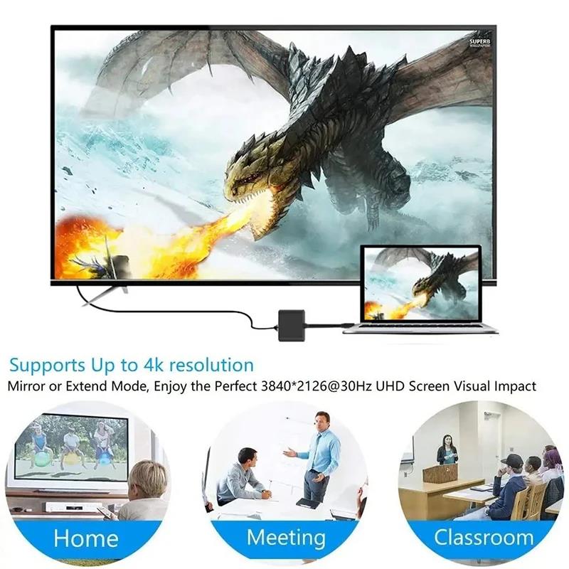 USB-C To HDMI-compatible 3 In  - огляд і ціна Hdmi Adapter Tablet