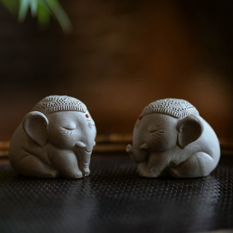 1 PC Purple Clay Peace Elephan - огляд і ціна Unique Table Accessories