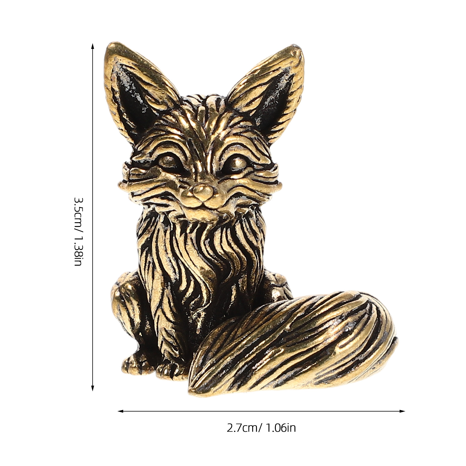 Vintage Solid Brass Fox Orname - огляд і ціна Office Table Accessories Unique