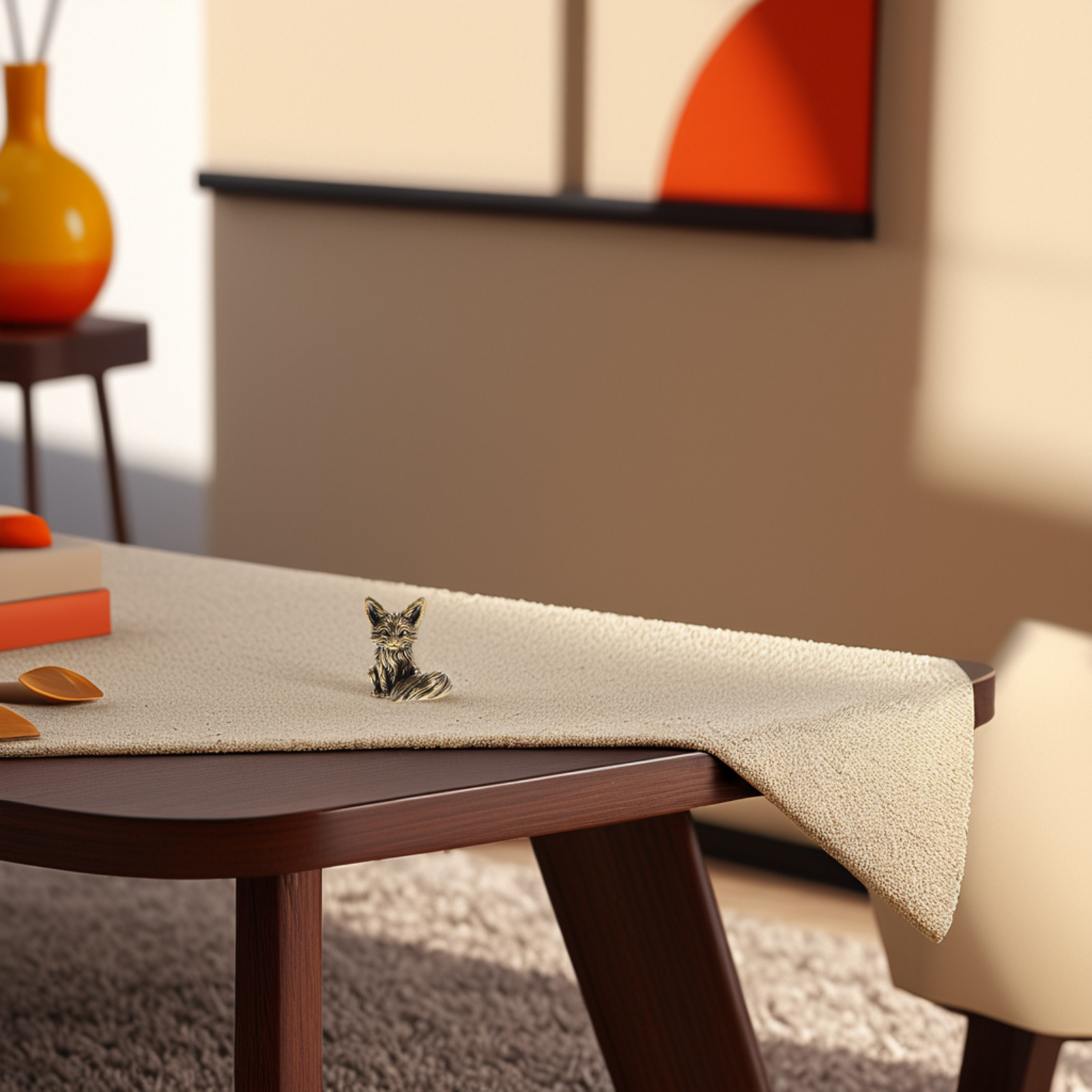Vintage Solid Brass Fox Orname - огляд і ціна Office Table Accessories Unique