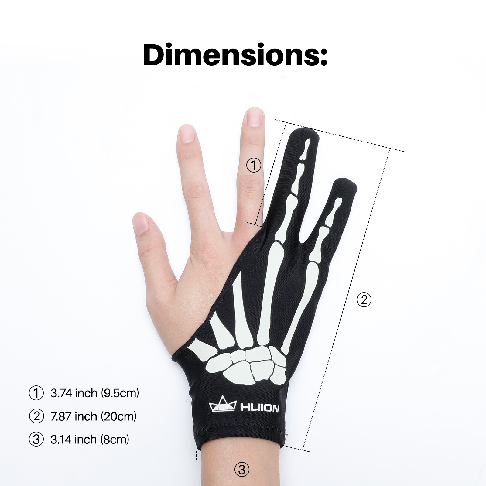 Huion Skeleton Glove Two- Fing - огляд і ціна Drawing Glove Artist