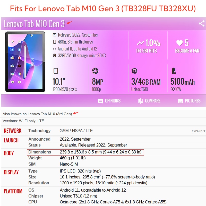 For Lenovo Tab M10 3rd Gen 10. - огляд і ціна Lenovo Tablet M11 Accessories