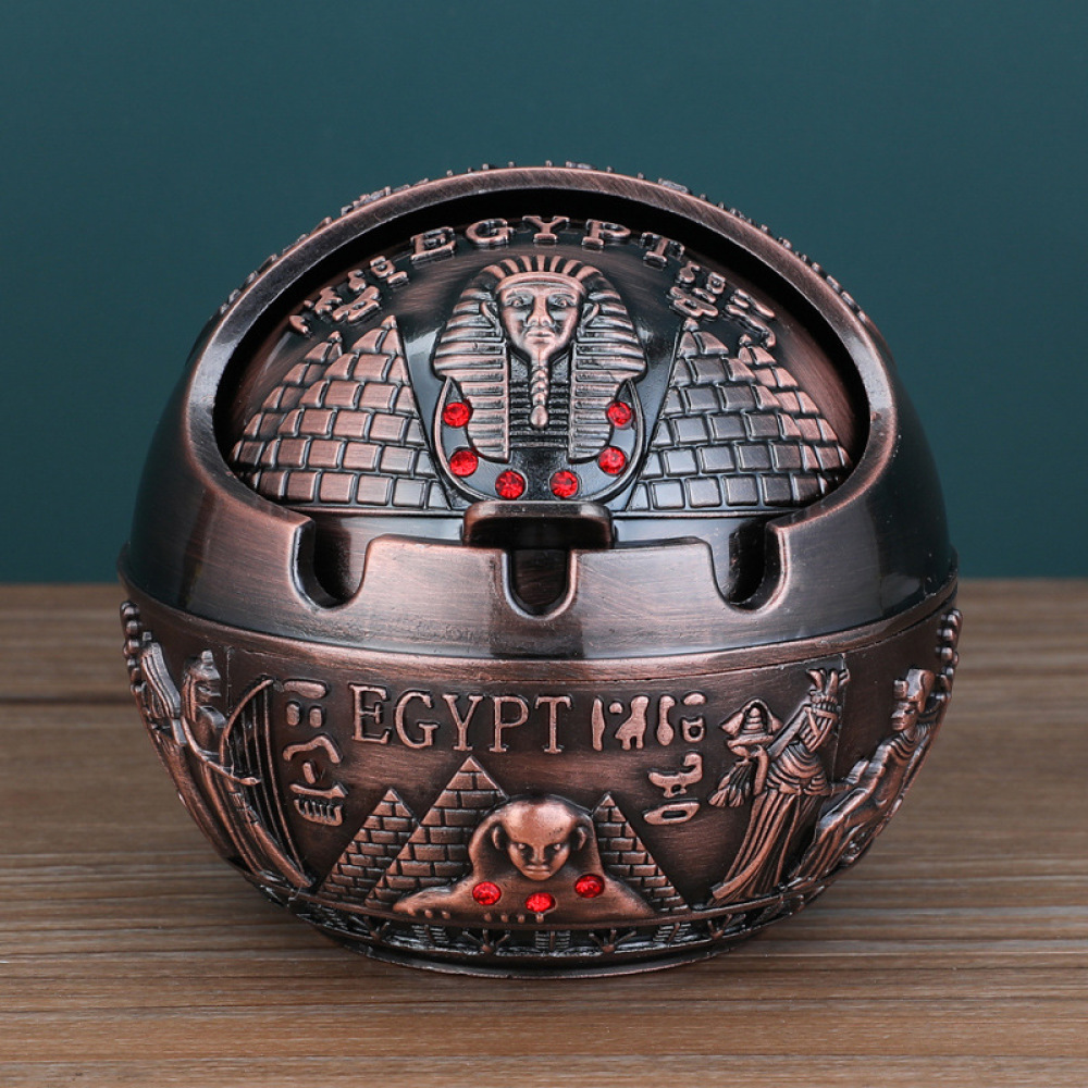 Retro Metal Ashtray With Lid D - огляд і ціна Office Table Accessories Unique