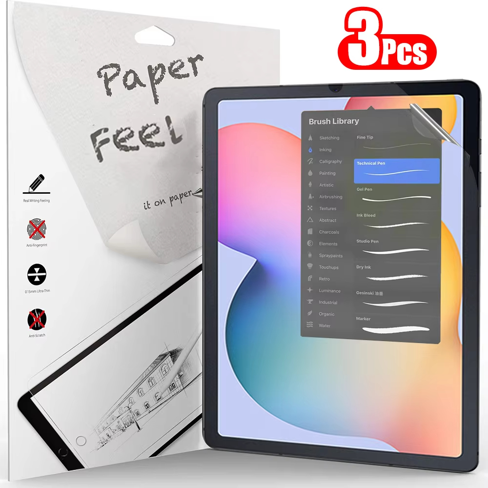 3Pcs Paper Feel Like Screen Pr - огляд і ціна Samsung Tablet S10 Accessories