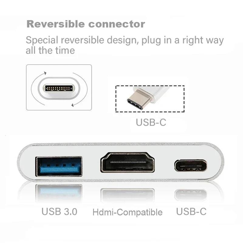 3 In 1 Type C to HDMI-compatib - огляд і ціна Hdmi Adapter Tablet